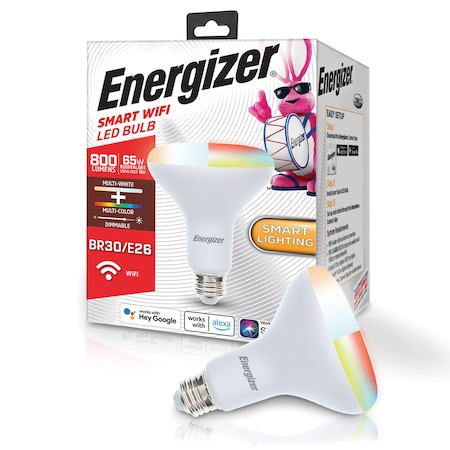 Energizer BR30 800-Lumen Smart Wi-Fi Multiwhite and Multicolor LED Flood Light Bulb EBC2-1002-RGB